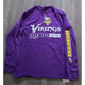 Majestic Minnesota Vikings NFL Purple Long Sleeve Women Shirt Medium